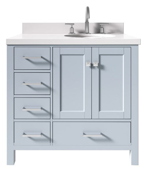 ARIEL Cambridge 60-in White Bathroom Vanity Base Cabinet