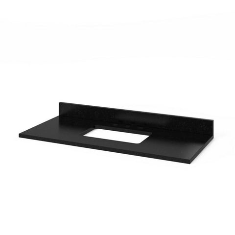 Image of Savino Transitional Grey 48" Rectangle Sink Vanity with Black Granite Top | VKITSAV48GRBGR