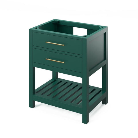 Image of Full-extension concealed soft-close undermount slides Tipout storage with custom-sized hardwood tray plus open slatted bottom shelf for optimal storage Bar pulls included