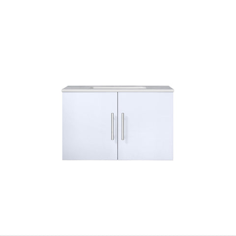 Image of Lexora Geneva Transitional Glossy White 30" Single Sink Vanity | LG192230DMDS000