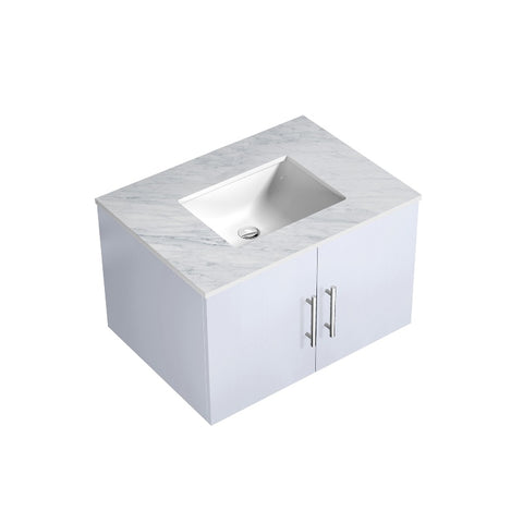 Image of Lexora Geneva Transitional Glossy White 30" Single Sink Vanity | LG192230DMDS000