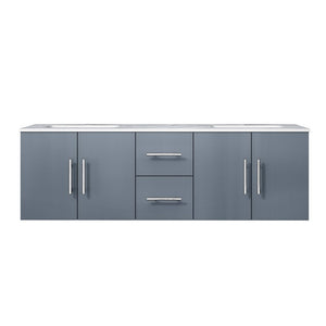Lexora Geneva Transitional Dark Grey 60" Double Sink Vanity | LG192260DBDS000