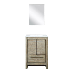 Lexora Contemporary Lafarre 24" Rustic Acacia Single Sink Bathroom Vanity | LLF24SKSOSM18