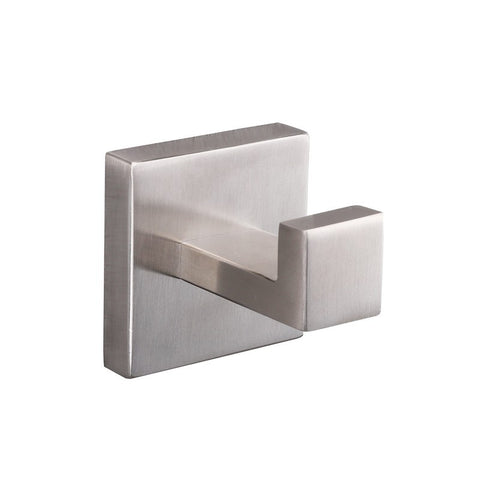 Image of Lexora Bagno Lucido Stainless Steel Robe Hook - Satin Nickel | LRH14152SN