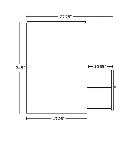 Image of American Imaginations Xena 88.5-in. W Wall Mount White-Dawn Grey Vanity Set For 1 Hole Drilling  White UM Sink AI-20241