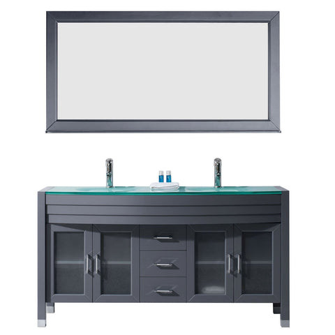 Image of Ava 63" Double Bathroom Vanity MD-499-G-GR