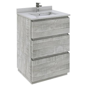 Fresca Formosa 24" Ash Freestanding Modern Bathroom Vanity | FCB3124ASH-FC-CWH-U