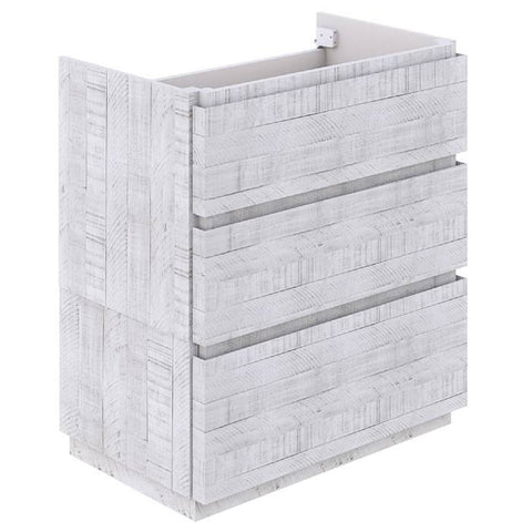 Image of Fresca Formosa 29" Rustic White Freestanding Modern Bathroom Base Cabinet | FCB3130RWH-FC FCB3130RWH-FC