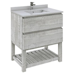 Fresca Formosa 30" Ash Freestanding Open Bottom Modern Bathroom Vanity | FCB3130ASH-FS-CWH-U FCB3130ASH-FS-CWH-U