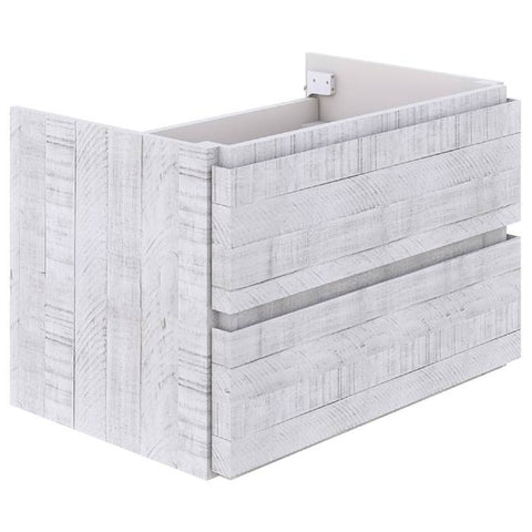 Image of Fresca Formosa 58" Rustic White Wall Hung Double Sink Modern Bathroom Base Cabinet | FCB31-3030RWH