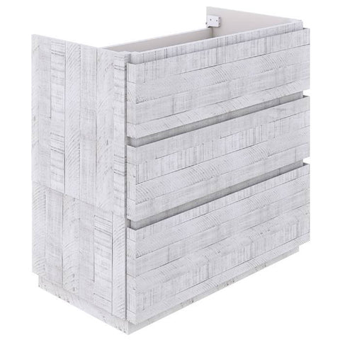 Image of Fresca Formosa 59" Rustic White Freestanding Modern Bathroom Base Cabinet | FCB31-123612RWH-FC FCB31-123612RWH-FC