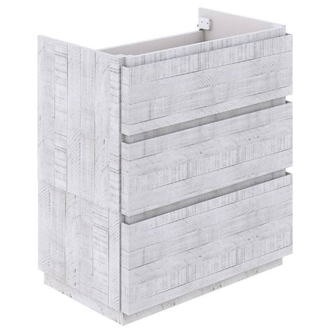 Image of Fresca Formosa 70" Rustic White Freestanding Double Sink Modern Bathroom Base Cabinet | FCB31-301230RWH-FC FCB31-301230RWH-FC