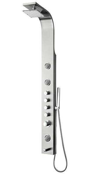 Fresca Geona Stainless Steel (Brushed Silver) Thermostatic Shower Massage Panel FSP8009BS