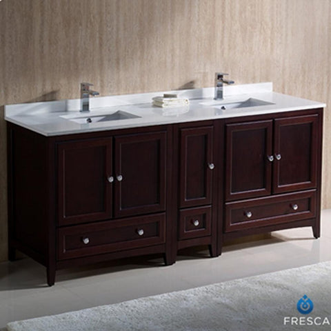 Image of Fresca Oxford 72" Traditional Double Sink Bathroom Cabinets