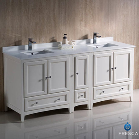 Image of Fresca Oxford 72" Traditional Double Sink Bathroom Cabinets