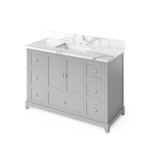 Jeffrey Alexander Addington Contemporary 48" Grey Single Undermount Sink Vanity With Quartz Top | VKITADD48GRCQR VKITADD48GRCQR