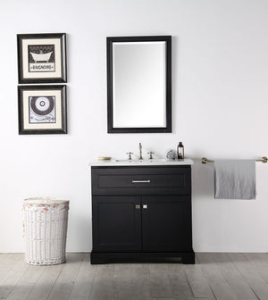 Legion WH7636-E 36" SINK VANITY WITH QUARTZ TOP-NO FAUCET - ESPRESSO WH7636-E