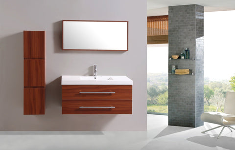 Image of Sink Vanity with Mirror and Side Cabinet- NO FAUCET WT5167