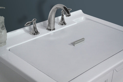 Image of Stufurhome 30 inch White Laundry Utility Sink GM-Y01W