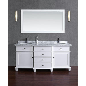 Stufurhome Hampton White 27 inch Corner Bathroom Vanity with