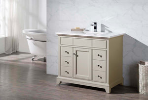 Stufurhome Erin 37 Inch Single Sink Bathroom Vanity HD-6004-37-QZ