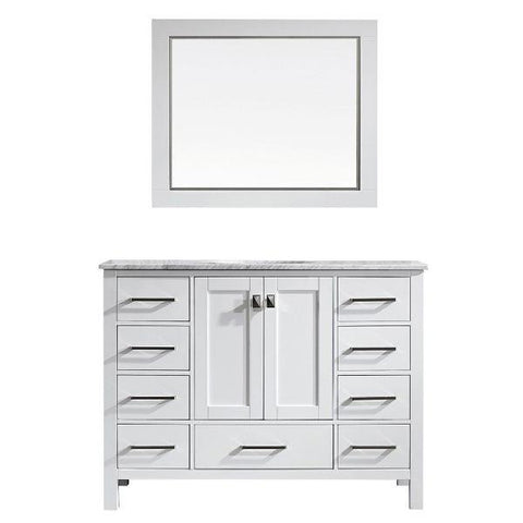 Image of Vinnova Gela 48" Modern White Single Sink Vanity Set