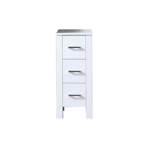 Volez 12" White Side Cabinet | Phoenix Stone Top